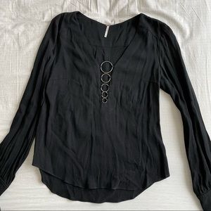 Free people o ring crepe long sleeve